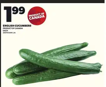 Loblaws ENGLISH CUCUMBERS offer