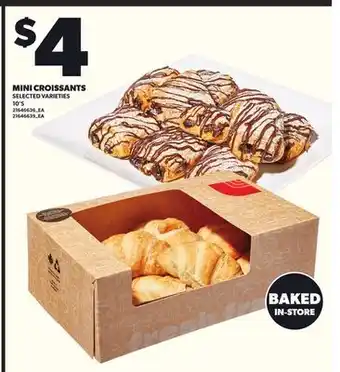 Loblaws MINI CROISSANTS, 10'S offer