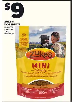 Loblaws ZUKE'S DOG TREATS, 170G offer