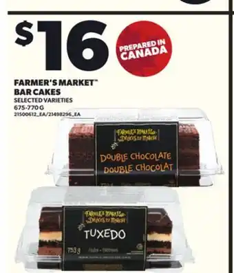 Loblaws FARMER'S MARKET BAR CAKES 675-770G offer