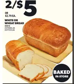 Loblaws WHITE OR WHEAT BREAD 450G offer