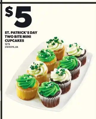 Loblaws ST. PATRICK'S DAY TWO BITE MINI CUPCAKES, 12'S offer