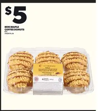 Loblaws MINI MAPLE COFFEE DONUTS, 6'S offer