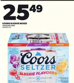 Loblaws COORS SLUSHIE MIXED, 12X355ML CANS offer