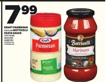 Loblaws KRAFT PARMESAN 250G OR BOTTICELLI PASTA SAUCE 370-710ML offer