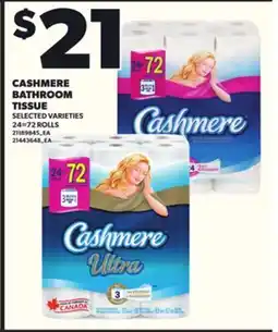 Loblaws CASHMERE BATHROOM TISSUE 24=72ROLLS offer