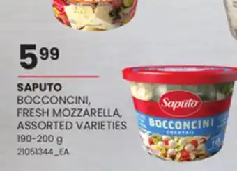 Loblaws SAPUTO BOCCONCINI, FRESH MOZZARELLA, 190-200g offer