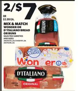 Loblaws WONDER OR D'ITALIANO BREAD offer