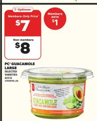 Loblaws PC GUACAMOLE LARGE, 425G offer