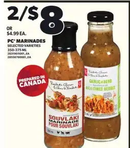 Loblaws PC MARINADES 350-375ML offer