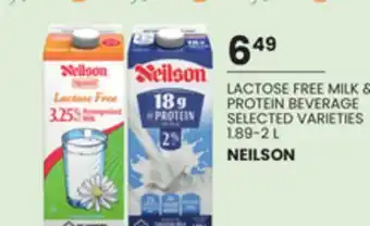 Loblaws NEILSON LACTOSE FREE MILK & PROTEIN BEVERAGE, 1.89-2L offer