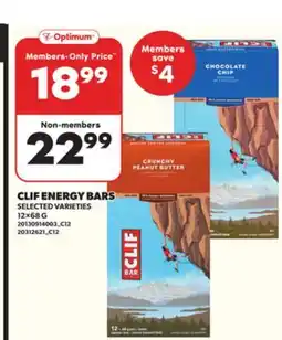 Loblaws CLIF ENERGY BARS, 12×68G offer