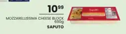 Loblaws SAPUTO MOZZARELLISSIMA CHEESE BLOCK 690G offer