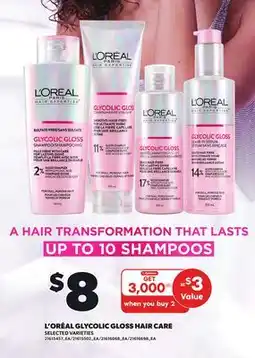 Loblaws L'ORÉAL GLYCOLIC GLOSS HAIR CARE offer