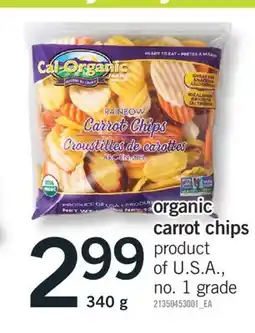 Fortinos ORGANIC CARROT CHIPS, 340 G offer