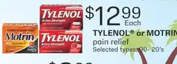 Fortinos TYLENOL OR MOTRIN PAIN RELIEF, 90-20'S offer