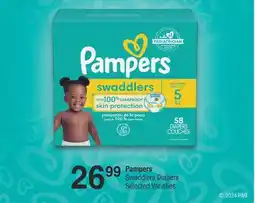 Fortinos PAMPERS SWADDLERS DIAPERS offer