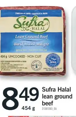 Fortinos SUFRA HALAL LEAN GROUND LEAN GROUND, 454 G offer