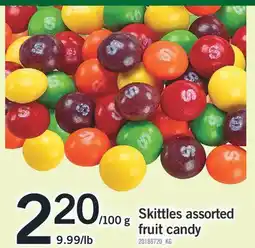 Fortinos SKITTLES ASSORTED FRUIT CANDY offer