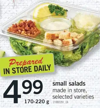 Fortinos SMALL SALAD, 170-220 G offer