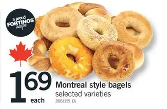 Fortinos MONTREAL STYLE BAGELS offer