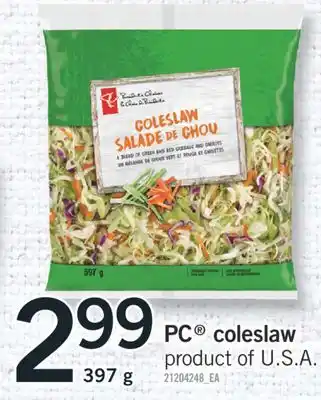 Fortinos PC COLESLAW, 397 g offer