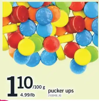 Fortinos PUCKER UPS offer