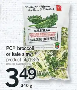 Fortinos PC BROCCOLI OR KALE SLAW, 340 G offer