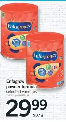 Fortinos ENFAGROW POWDER FORMULA, 907 G offer