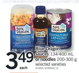 Fortinos BLUE DRAGON SAUCES, 134-400 ML OR NOODLES, 200-300 G offer