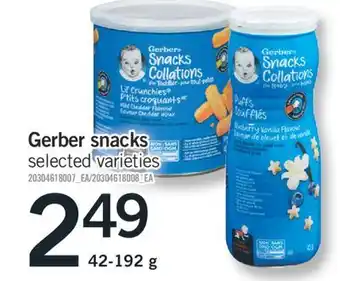 Fortinos GERBER SNACKS, 42-192 G offer