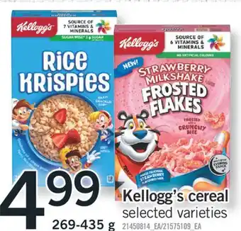 Fortinos KELLOGG'S CEREAL, 269-435 G offer