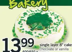 Fortinos SINGLE LAYER 8 CAKE, 600/650 g offer