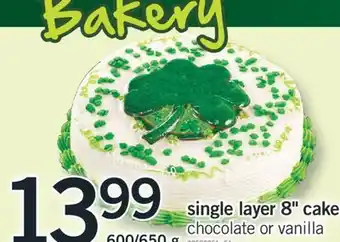 Fortinos SINGLE LAYER 8 CAKE, 600/650 g offer