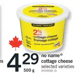 Fortinos NO NAME COTTAGE CHEESE, 500 g offer