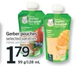 Fortinos GERBER POUCHES, 99 g/128 mL offer