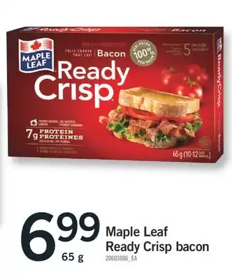 Fortinos MAPLE LEAF READY CRISP BACON, 65 G offer