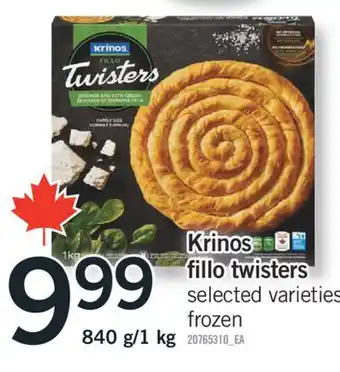 Fortinos KRINOS FILLO TWISTERS, 840 G/1 KG offer