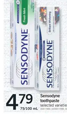 Fortinos SENSODYNE TOOTHPASTE, 75/100 ML offer