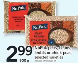 Fortinos NUPAK PEAS, BEANS, LENTILS OR CHICK PEAS, 900 G offer