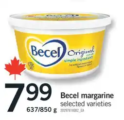 Fortinos BECEL MARGARINE, 637/850 G offer