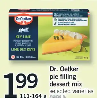 Fortinos DR. OETKER PIE FILLING DESSERT MIX, 111-164 G offer