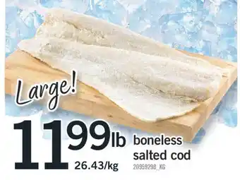 Fortinos BONELESS SALTED COD offer