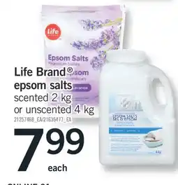 Fortinos LIFE BRAND SCENTED, 2 KG OR UNSCENTED, 4 KG offer