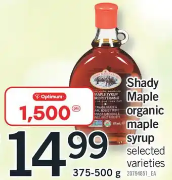 Fortinos SHADY MAPLE ORGANIC MAPLE SYRUP offer