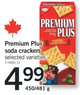 Fortinos PREMIUM PLUS SODA CRACKERS, 450/481 g offer