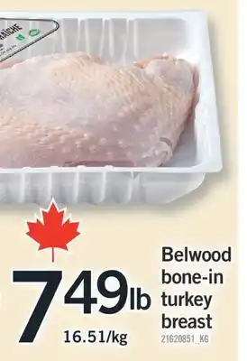 Fortinos BELWOOD BONE-IN TURKEY BREAST offer