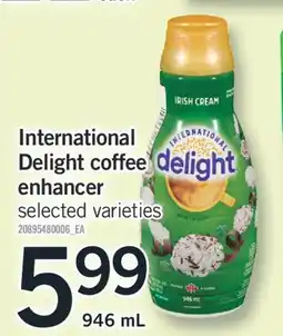 Fortinos INTERNATIONAL DELIGHT COFFEE ENHANCER, 946 ML offer