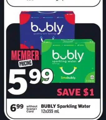 Foodland BUBLY Sparkling Water offer