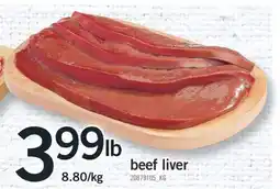 Fortinos BEEF LIVER offer